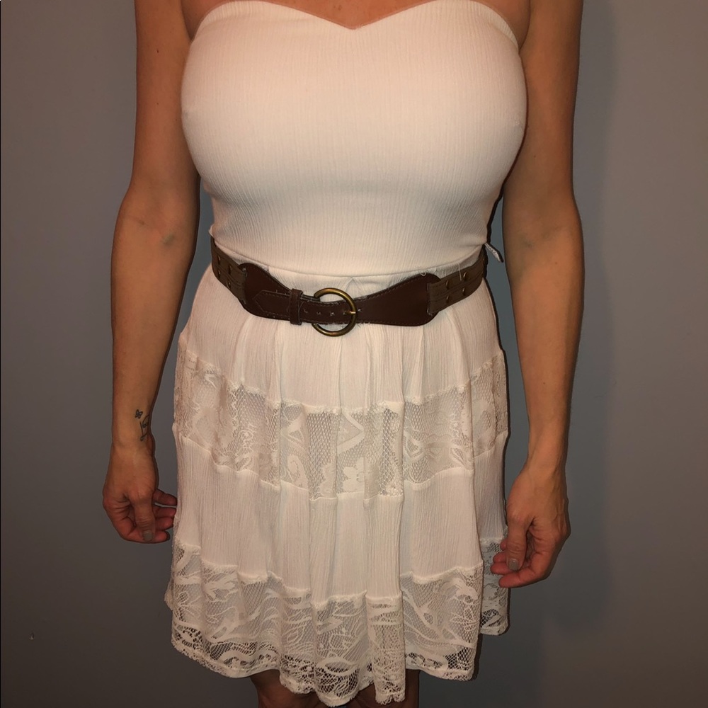 White Dress Belt Included